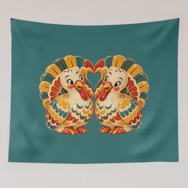 Item preview, Vintage Turkey Salt and Pepper Shakers Retro Kitsch Thanksgiving Design designed and sold by MagicMakerPh.