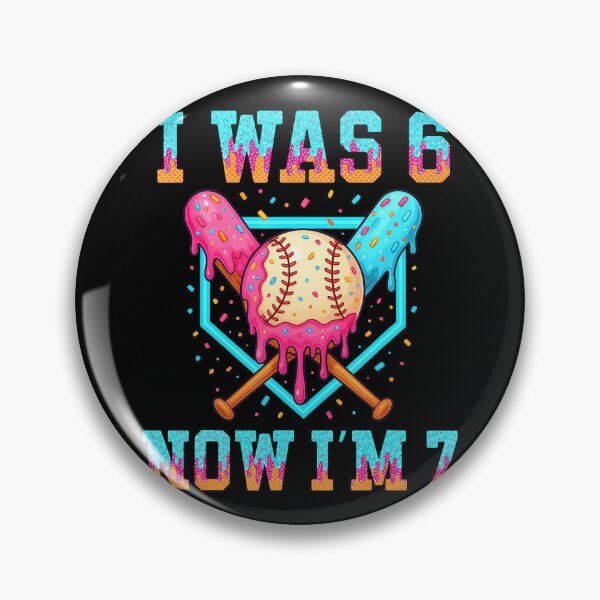 Item preview, I Was 6 Now I'M 7 7Th Birthday Boys Ice Cream Drip Baseball designed and sold by serialcarachts.