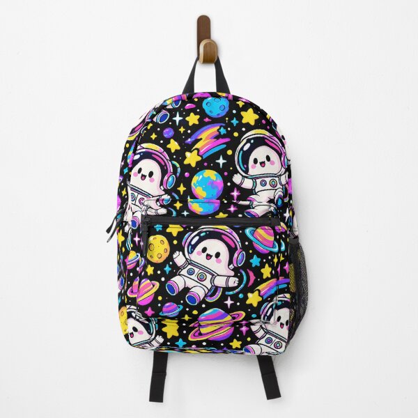 Item preview, Cute Ghost Astronaut Floating in Neon Space designed and sold by Thai Vibe Studio.