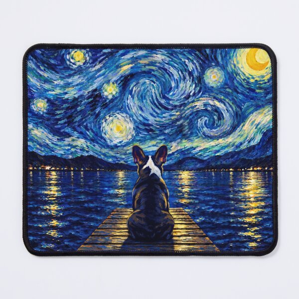 Item preview, Funny Frenchton Starry Night Painting Bridge Star Mom Dad Kids designed and sold by FurryHavenPH.