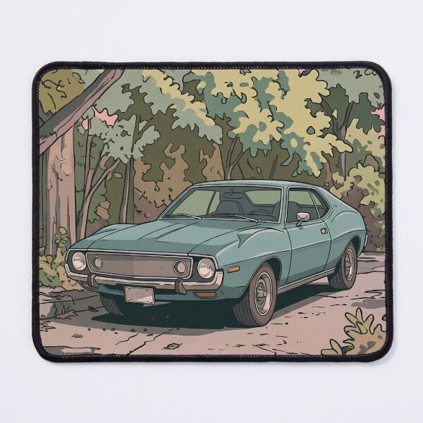 Item preview, 1971 AMC Javelin Retro Anime Aesthetic Classic Muscle Car Art designed and sold by Motorline44.