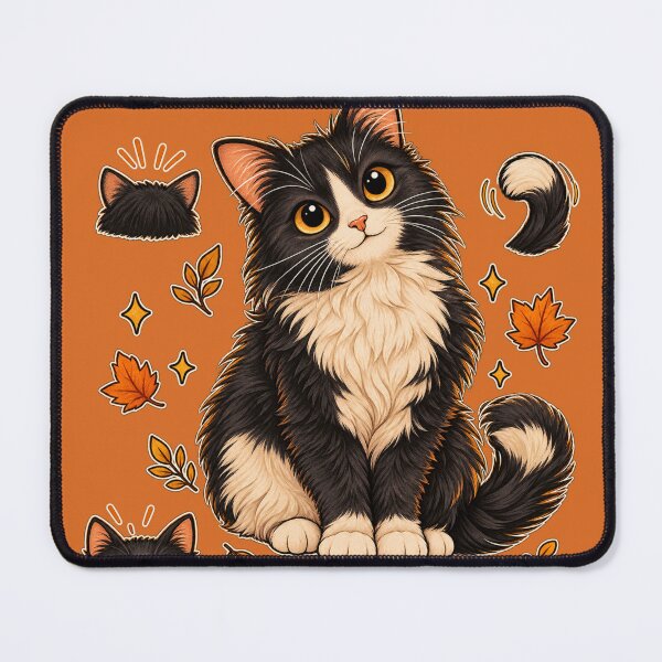 Item preview, Autumn Kitty Vibes – Cute Cat Sticker designed and sold by Chirayu1111.