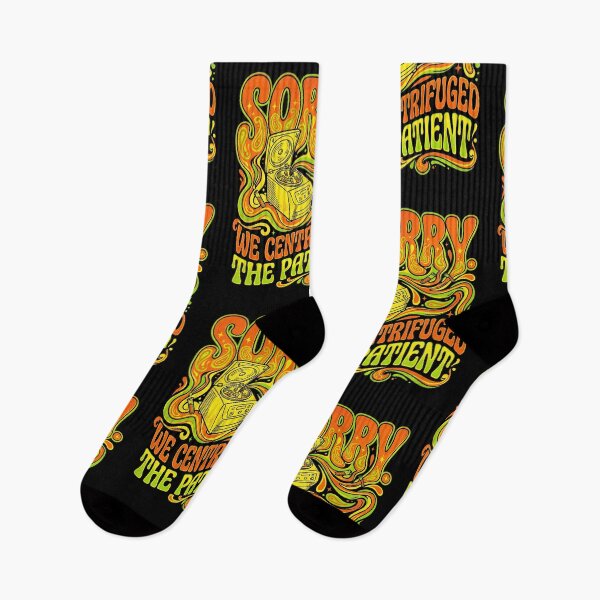 Item preview, Sorry We Centrifuged the Patient – Lab Tech Absurdist Humor Centrifuge Psychedelic Retro Art designed and sold by Luminari Creations.