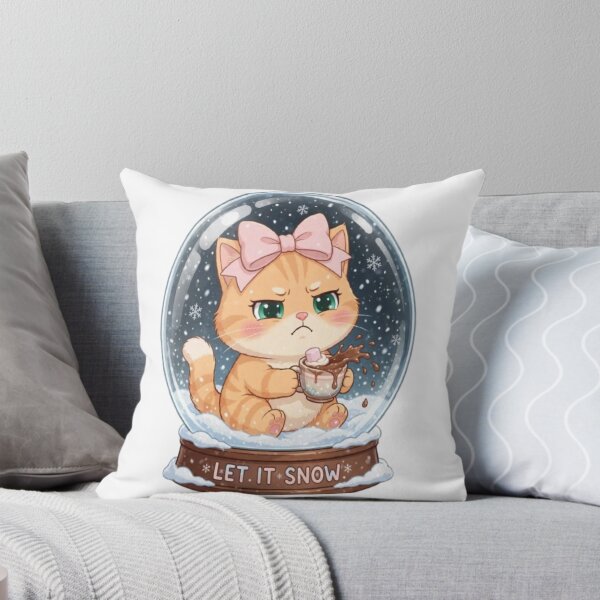 Item preview, Let It Snow Cute Cat Snow Globe Cocoa designed and sold by Luna's World .