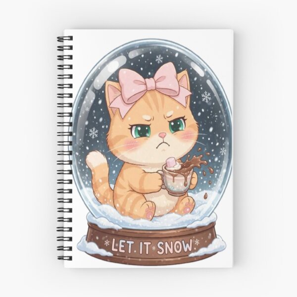 Item preview, Let It Snow Cute Cat Snow Globe Cocoa designed and sold by Luna's World .