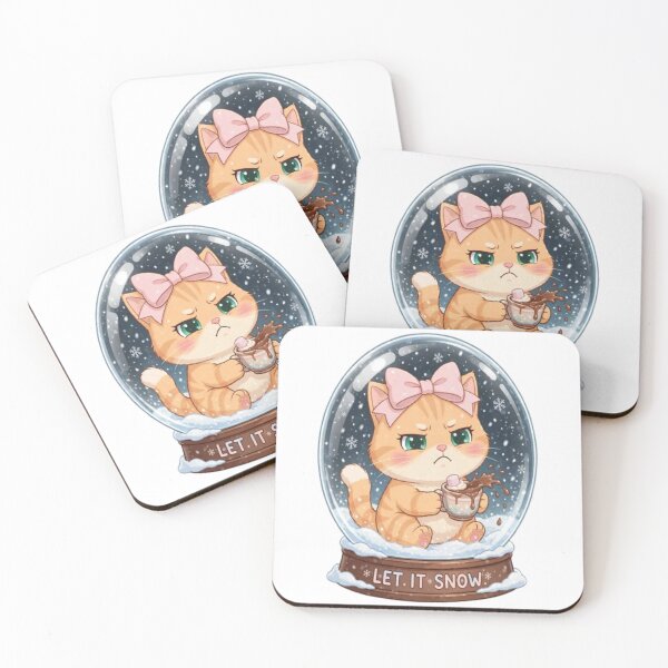Item preview, Let It Snow Cute Cat Snow Globe Cocoa designed and sold by Luna's World .