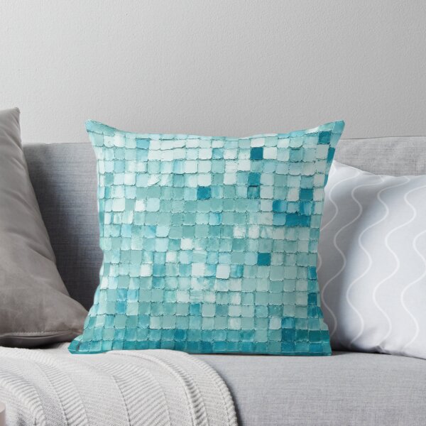 Item preview, Aqua Mosaic – Pastel Turquoise & Teal Impasto Abstract designed and sold by Fun In The Sun .