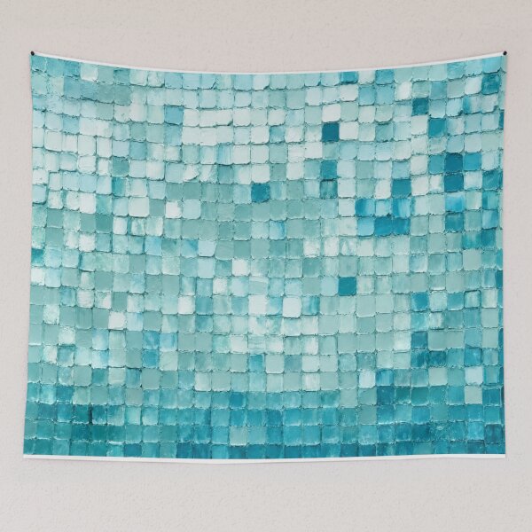Item preview, Aqua Mosaic – Pastel Turquoise & Teal Impasto Abstract designed and sold by Fun In The Sun .