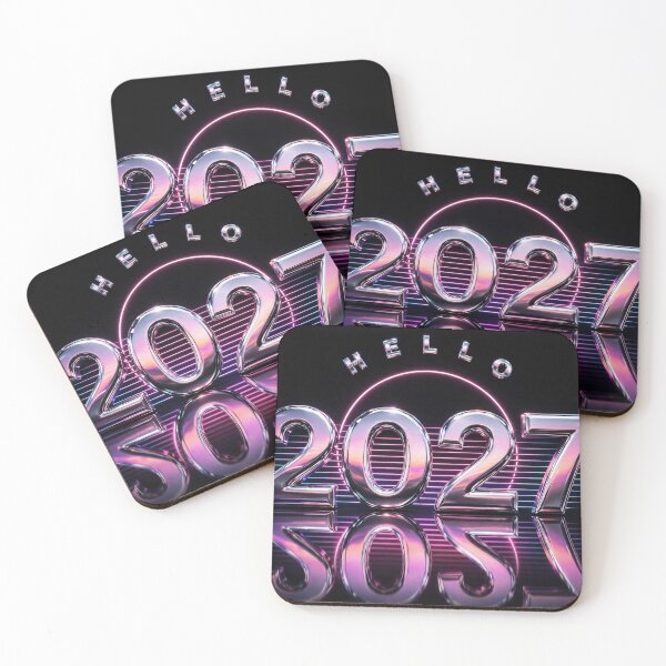 Item preview, Hello 2027 — Retro Chrome New Year designed and sold by Neshmi.