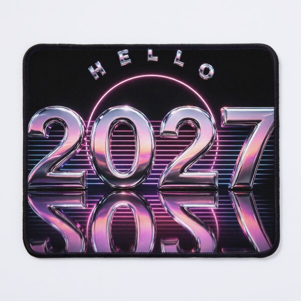 Item preview, Hello 2027 — Retro Chrome New Year designed and sold by Neshmi.