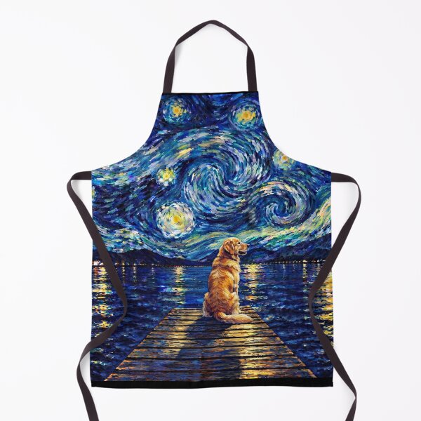 Item preview, Funny Golden Retriever Starry Night Painting Bridge Star Mom Dad Kids designed and sold by FurryHavenPH.