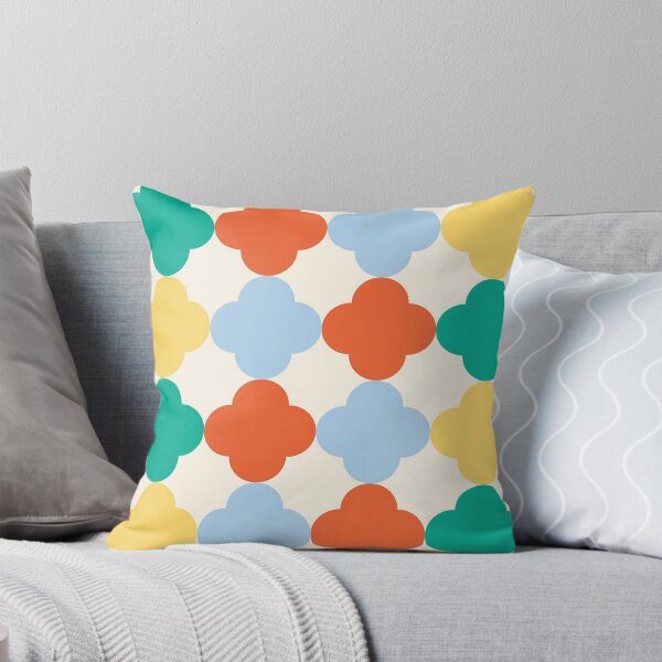 Item preview, Mid Century Modern Clover Seamless Pattern – Retro Colorful Quatrefoil Geometric designed and sold by BobaBunny76.