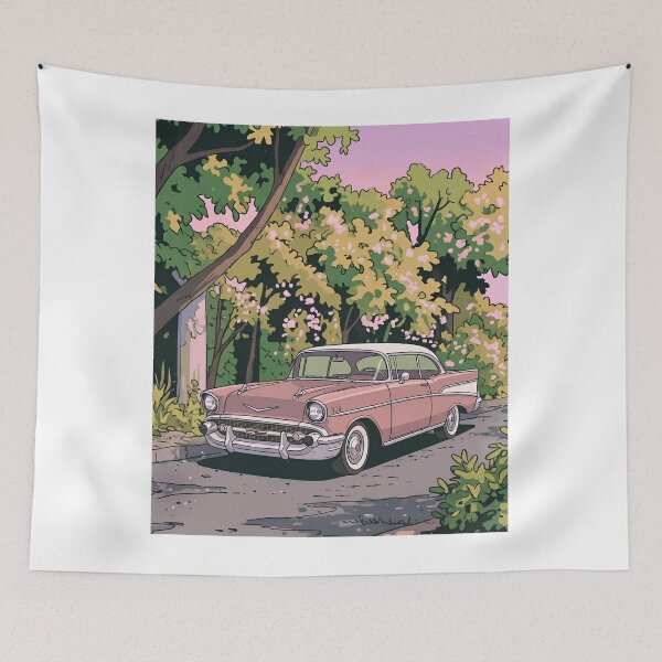 Item preview, 1957 Chevrolet Bel Air Retro Anime Aesthetic Classic American Car Art designed and sold by Motorline44.