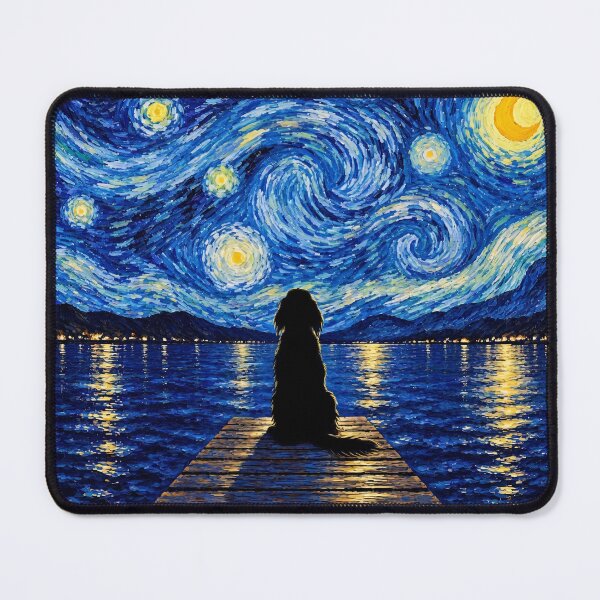 Item preview, Funny Gordon Setter Starry Night Painting Bridge Star Mom Dad Kids designed and sold by FurryHavenPH.