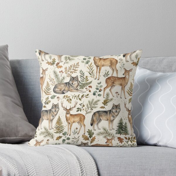 Item preview, Woodland Wildlife Wolves Deers designed and sold by naragon4289.