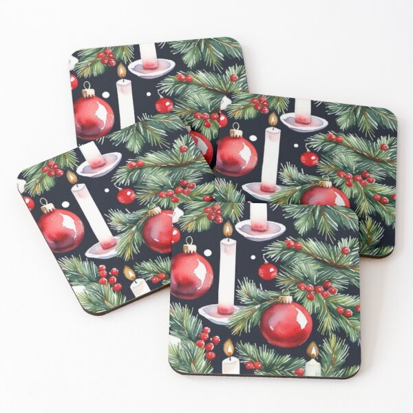 Item preview, Christmas tree baubles, candles and fir branches designed and sold by Kraftbaum.