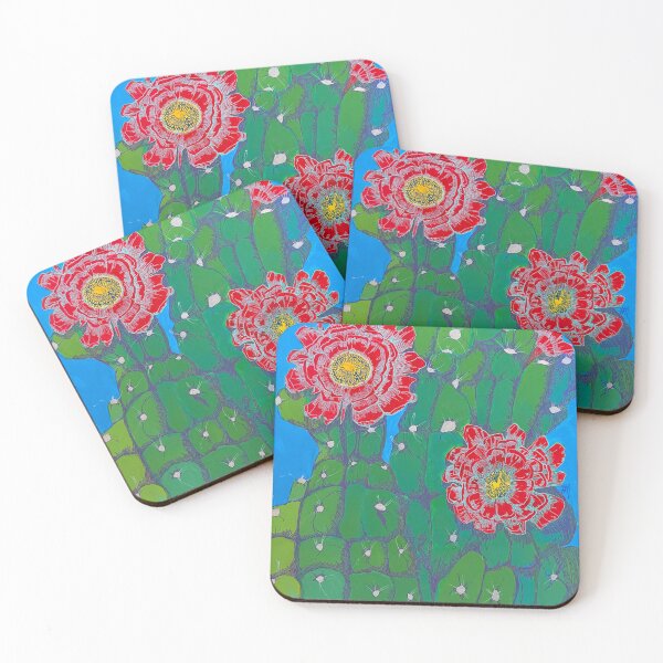 Item preview, Cactus with red blossoms designed and sold by wimceeone.