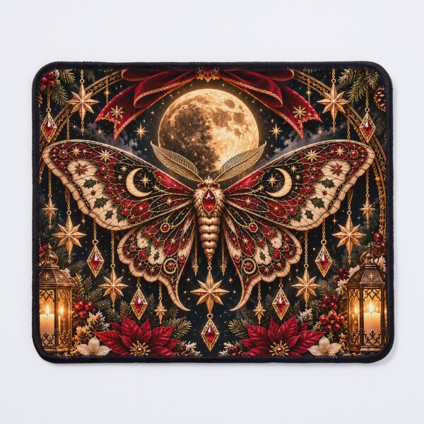 Item preview, Gothic Christmas Moth – Celestial Winter Magic designed and sold by DreamyPixStudio.
