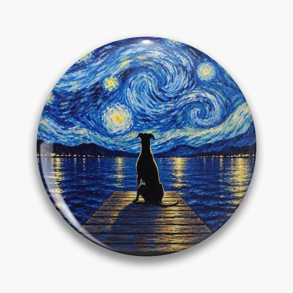 Item preview, Funny Greyhound Starry Night Painting Bridge Star Mom Dad Kids designed and sold by FurryHavenPH.