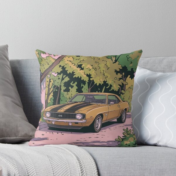 Item preview, 1969 Chevrolet Camaro SS Retro Anime Aesthetic Classic Muscle Car Art designed and sold by Motorline44.