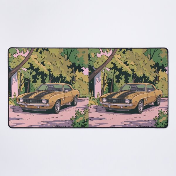 Item preview, 1969 Chevrolet Camaro SS Retro Anime Aesthetic Classic Muscle Car Art designed and sold by Motorline44.
