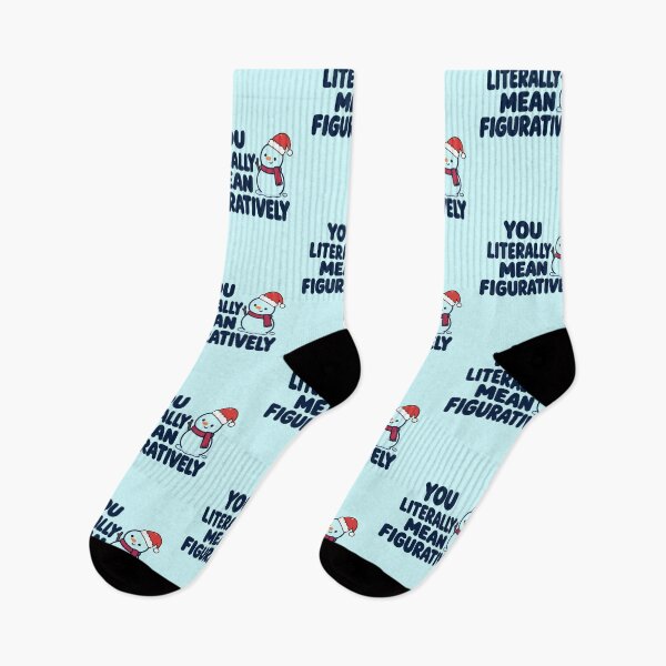 Item preview, Witty Christmas Snowman for Grammar Fans – You Literally Mean Figuratively designed and sold by Im-Ara.