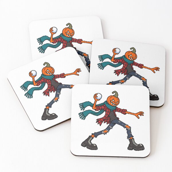 Item preview, Pumpkin Head Snowball Fight – Spooky Winter Fun designed and sold by RunningPixelCup.