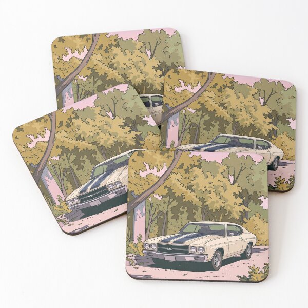 Item preview, 1970 Chevrolet Chevelle SS Retro Anime Aesthetic Classic Muscle Car Art designed and sold by Motorline44.