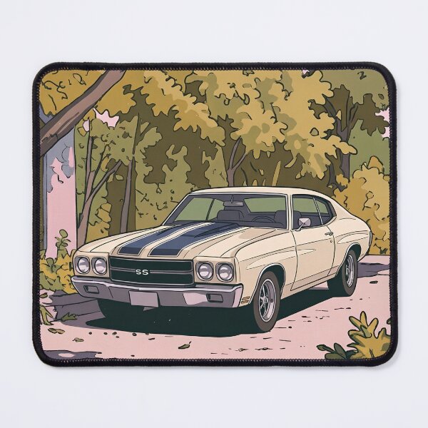 Item preview, 1970 Chevrolet Chevelle SS Retro Anime Aesthetic Classic Muscle Car Art designed and sold by Motorline44.