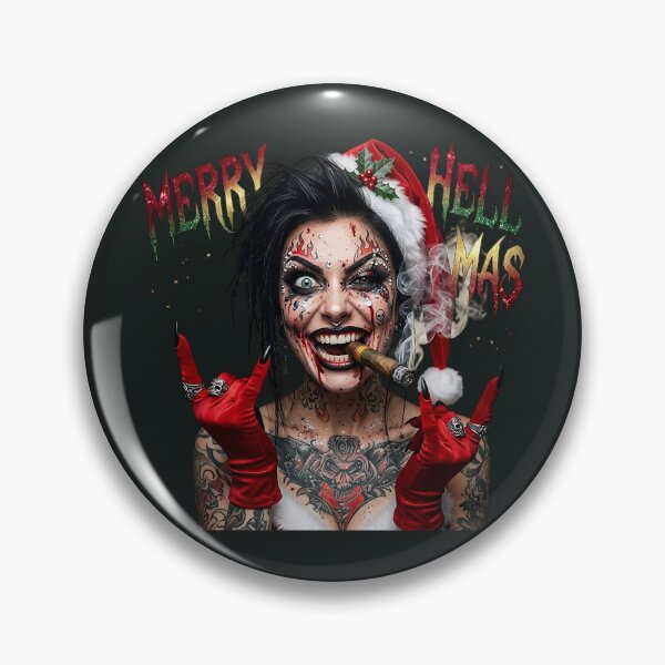 Item preview, Merry Hellmas Crazy Smoking Santa Girl designed and sold by Voodoo Store Paranormal Collections.