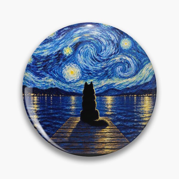 Item preview, Funny Husky Starry Night Painting Bridge Star Mom Dad Kids designed and sold by FurryHavenPH.