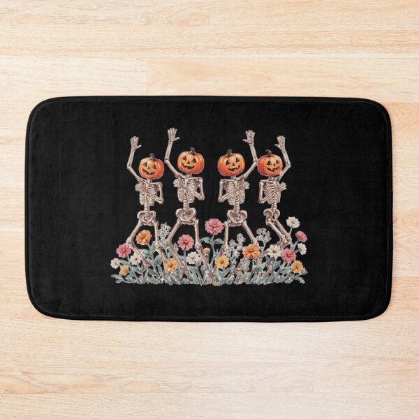 Item preview, Dancing Skeletons Pumpkin Wildflowers Halloween Floral Funny designed and sold by Zizo-DR44.