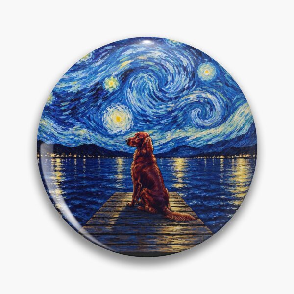 Item preview, Funny Irish Setter Starry Night Painting Bridge Star Mom Dad Kids designed and sold by FurryHavenPH.