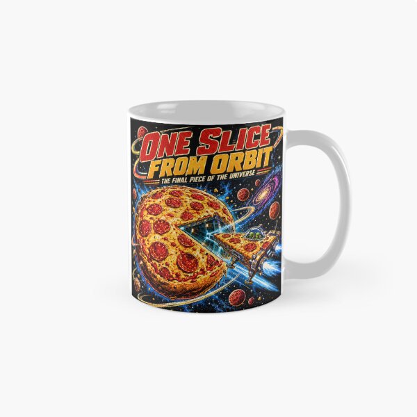 Item preview, One Slice From Orbit – Funny Pizza Planet Retro Sci-Fi Comic designed and sold by kaipapershop.