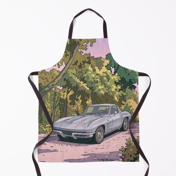 Item preview, 1963 Chevrolet Corvette C2 Sting Ray Retro Anime Aesthetic Classic Sports Car Art designed and sold by Motorline44.