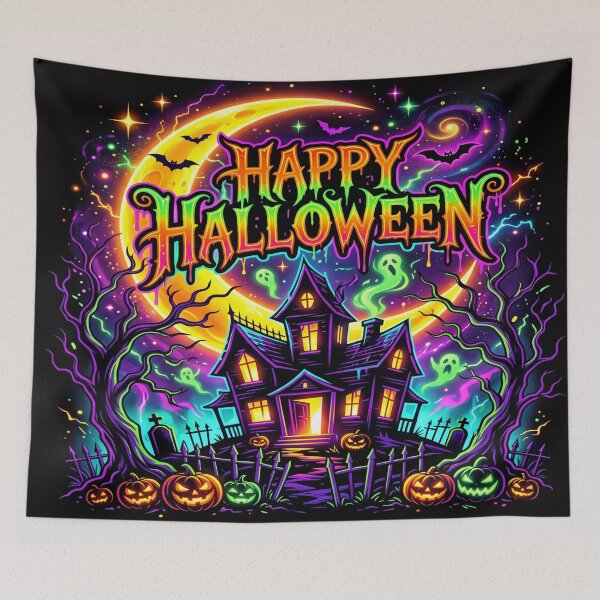 Item preview, A 'Happy Halloween' typographic illustration #2 designed and sold by Solomon-Ent-144.