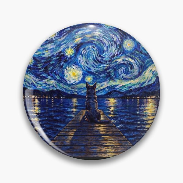 Item preview, Funny Kelpie Starry Night Painting Bridge Star Mom Dad Kids designed and sold by FurryHavenPH.