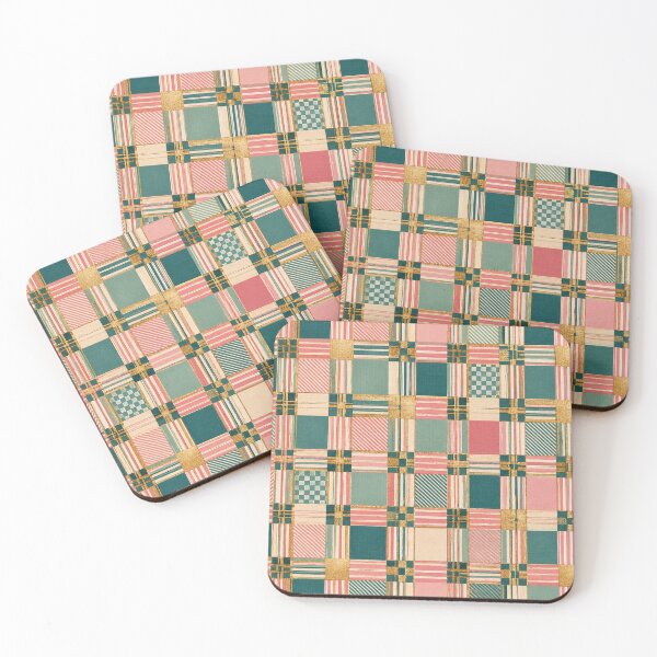 Item preview, Festive Teal and Blush Christmas Plaid designed and sold by Dream Bloom Gallery.