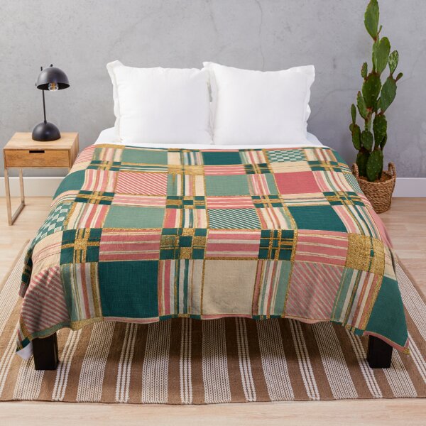 Item preview, Festive Teal and Blush Christmas Plaid designed and sold by Dream Bloom Gallery.