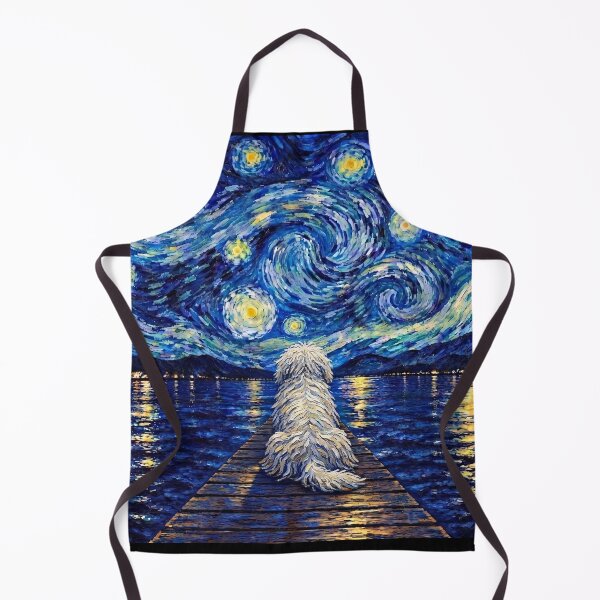Item preview, Funny Komondor Starry Night Painting Bridge Star Mom Dad Kids designed and sold by FurryHavenPH.