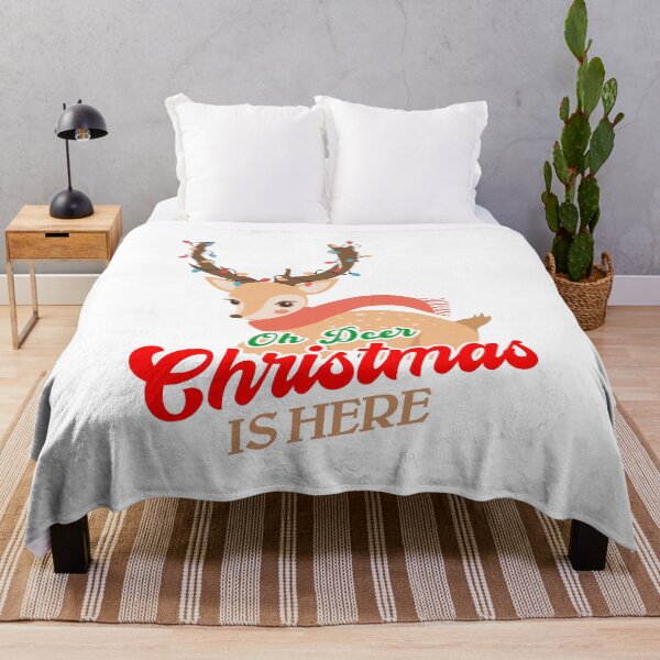 Item preview, Oh Deer Christmas Is Here – Cute Reindeer With Christmas Lights designed and sold by Jose Art Studio.