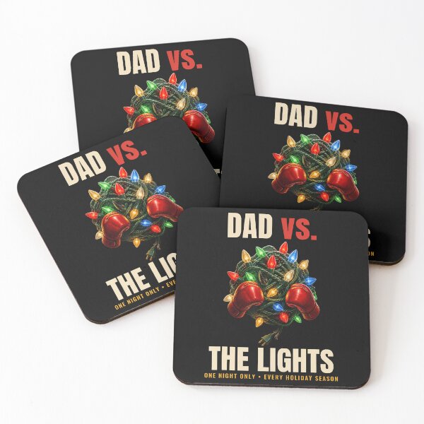 Item preview, Funny Christmas Lights Tangled Boxing Poster Dad Holiday designed and sold by Chromatic-Cubes.