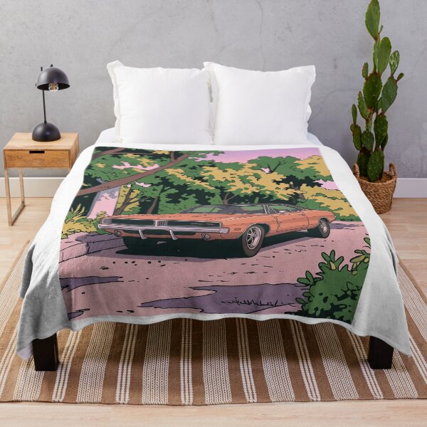 Item preview, 1970 Dodge Charger RT Retro Anime Aesthetic Classic Muscle Car Art designed and sold by Motorline44.