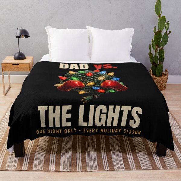 Item preview, Funny Christmas Lights Tangled Boxing Poster Dad Holiday designed and sold by Chromatic-Cubes.
