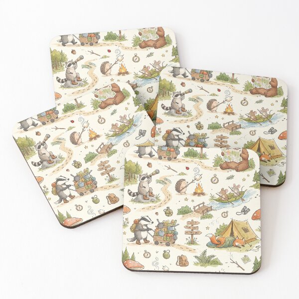 Item preview, Woodland Animals Camping Adventure designed and sold by naragon4289.