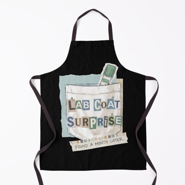 Item preview, Lab Coat Surprise Found a Month Later – Medical Lab Pocket Specimen Humor Whimsical Collage Art designed and sold by Luminari Creations.