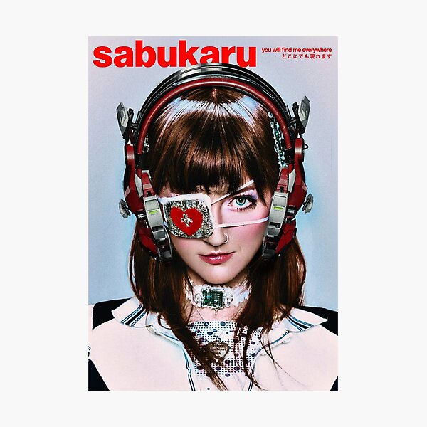 Item preview, Ninajirachi Cyberpunk Poster | Futuristic Y2K Tech Aesthetic & Digital Collage Art designed and sold by EnergyDraws.