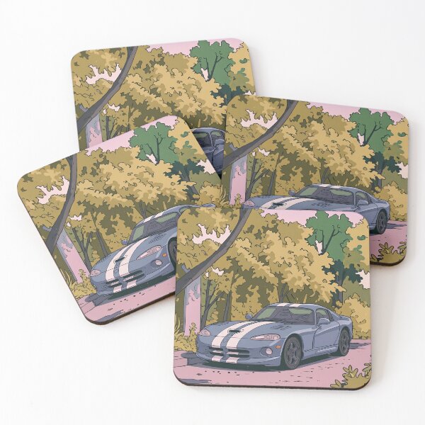 Item preview, 1996 Dodge Viper GTS Retro Anime Aesthetic V10 American Sports Car Art designed and sold by Motorline44.
