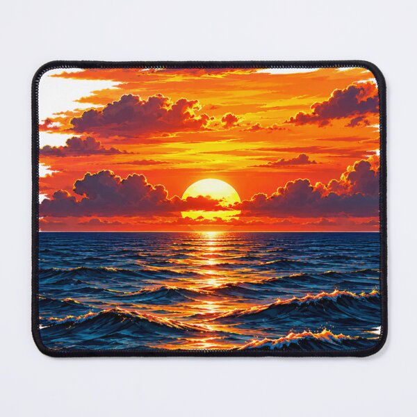 Item preview, Golden Ocean Sunset – Vibrant Seascape Art designed and sold by aliyehc.