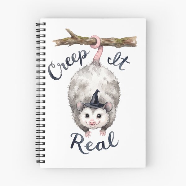 Item preview, Funny Creep It Real Witch Opossum Watercolor Art designed and sold by Digitalphoto4u.